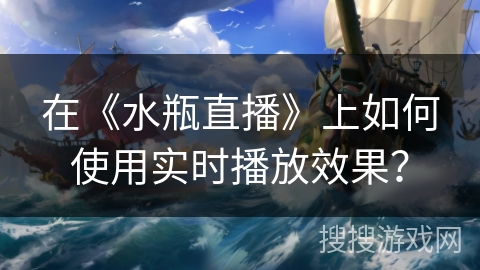 在《水瓶直播》上如何使用实时播放效果？
