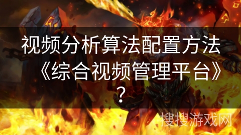 视频分析算法配置方法《综合视频管理平台》？