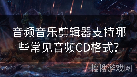 音频音乐剪辑器支持哪些常见音频CD格式？