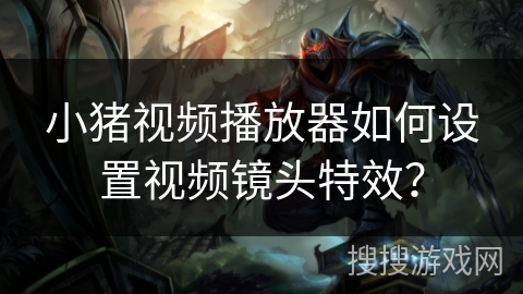 小猪视频播放器如何设置视频镜头特效？