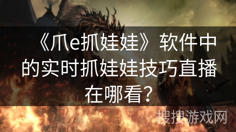 《爪e抓娃娃》软件中的实时抓娃娃技巧直播在哪看？