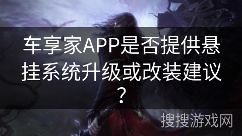 车享家APP是否提供悬挂系统升级或改装建议？