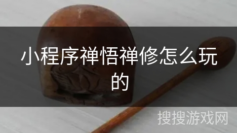 小程序禅悟禅修怎么玩的