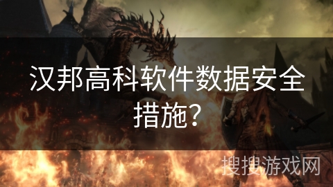 汉邦高科软件数据安全措施？