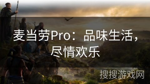 麦当劳Pro：品味生活，尽情欢乐