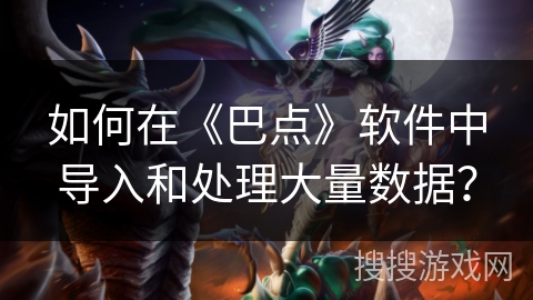 如何在《巴点》软件中导入和处理大量数据？