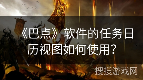 《巴点》软件的任务日历视图如何使用？