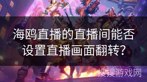 海鸥直播的直播间能否设置直播画面翻转？