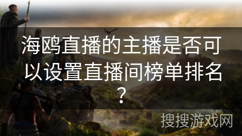 海鸥直播的主播是否可以设置直播间榜单排名？