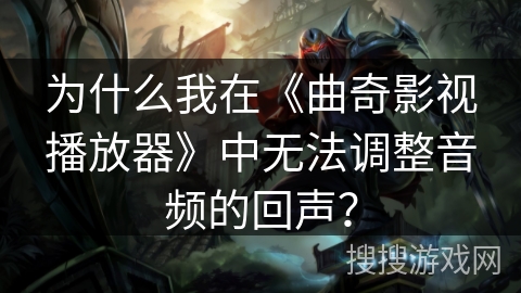为什么我在《曲奇影视播放器》中无法调整音频的回声？