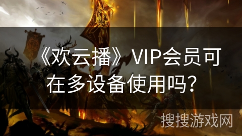 《欢云播》VIP会员可在多设备使用吗？