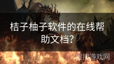 桔子柚子软件的在线帮助文档？