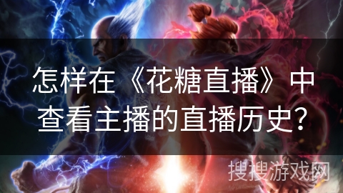 怎样在《花糖直播》中查看主播的直播历史？