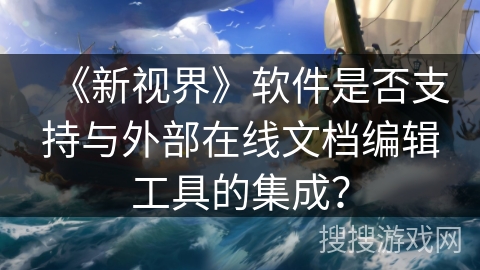 《新视界》软件是否支持与外部在线文档编辑工具的集成？