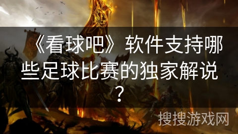 《看球吧》软件支持哪些足球比赛的独家解说？