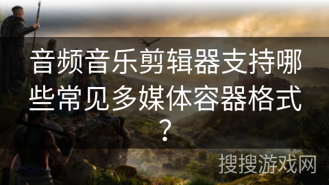 音频音乐剪辑器支持哪些常见多媒体容器格式? 音频音乐剪辑器支持哪些常见多媒体容器格式?