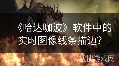 《哈达咖波》软件中的实时图像线条描边？