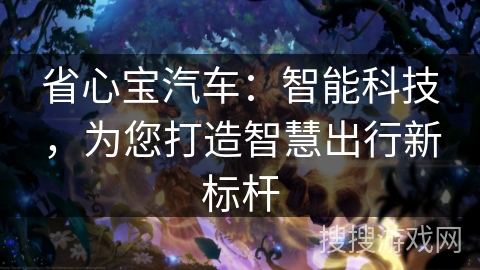 省心宝汽车：智能科技，为您打造智慧出行新标杆
