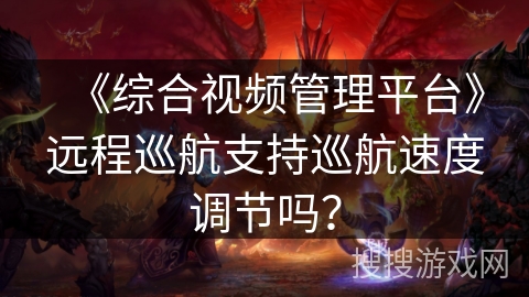 《综合视频管理平台》远程巡航支持巡航速度调节吗？