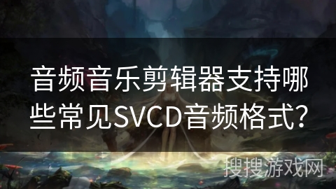 音频音乐剪辑器支持哪些常见SVCD音频格式？