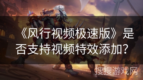 《风行视频极速版》是否支持视频特效添加? 《风行视频极速版》是否支持视频特效添加?
