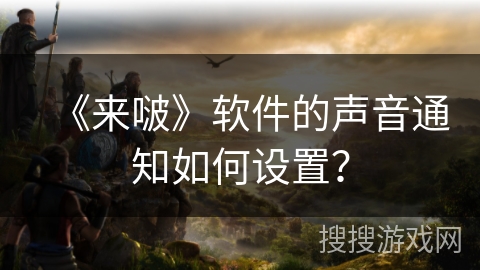 《来啵》软件的声音通知如何设置？