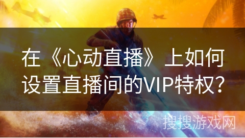 在《心动直播》上如何设置直播间的VIP特权？
