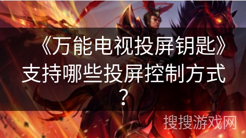 《万能电视投屏钥匙》支持哪些投屏控制方式？