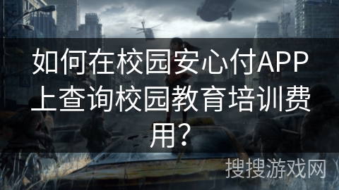如何在校园安心付APP上查询校园教育培训费用？