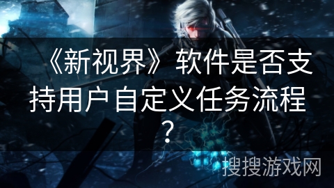 《新视界》软件是否支持用户自定义任务流程? 《新视界》软件是否支持用户自定义任务流程?