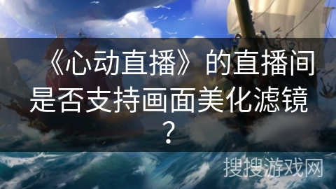 《心动直播》的直播间是否支持画面美化滤镜？