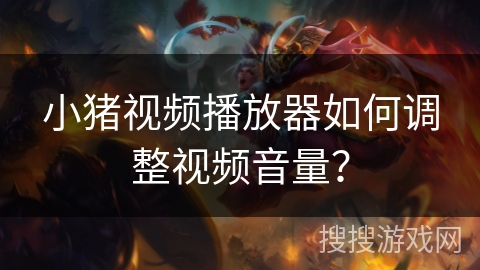 小猪视频播放器如何调整视频音量？