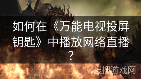 如何在《万能电视投屏钥匙》中播放网络直播？