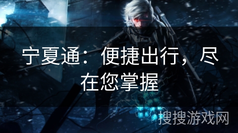 宁夏通:便捷出行,尽在您掌握 宁夏通:便捷出行,尽在您掌握