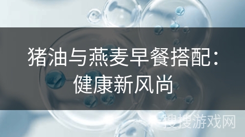 猪油与燕麦早餐搭配:健康新风尚