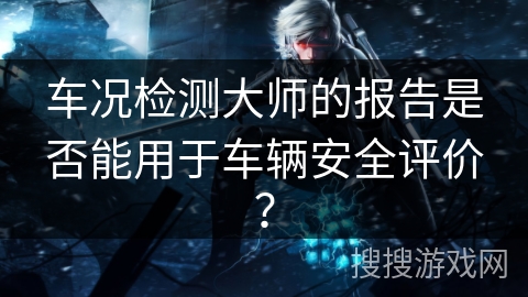 车况检测大师的报告是否能用于车辆安全评价？