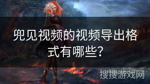 兜见视频的视频导出格式有哪些？
