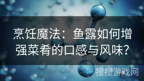 烹饪魔法:鱼露如何增强菜肴的口感与风味?