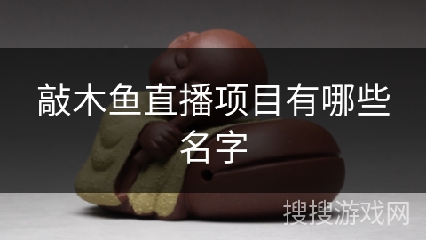 敲木鱼直播项目有哪些名字