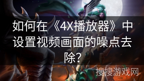 如何在《4X播放器》中设置视频画面的噪点去除？