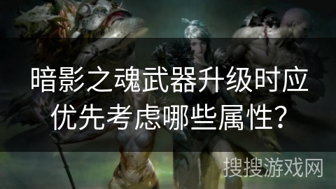 暗影之魂武器升级时应优先考虑哪些属性？