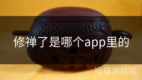 修禅了是哪个app里的 修禅了是哪个app里的