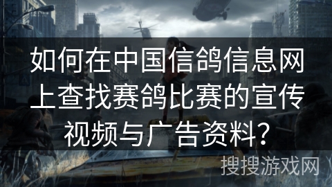 如何在中国信鸽信息网上查找赛鸽比赛的宣传视频与广告资料？