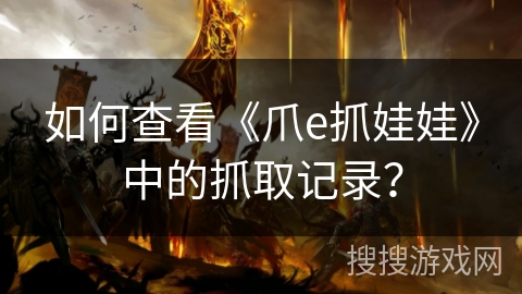 如何查看《爪e抓娃娃》中的抓取记录？