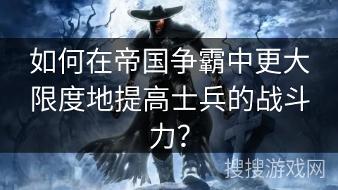 如何在帝国争霸中更大限度地提高士兵的战斗力？