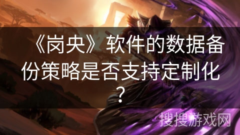 《岗央》软件的数据备份策略是否支持定制化？