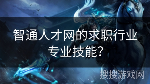 智通人才网的求职行业专业技能？