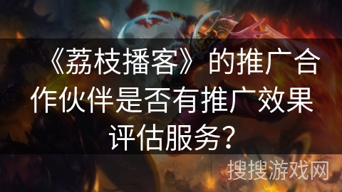《荔枝播客》的推广合作伙伴是否有推广效果评估服务？