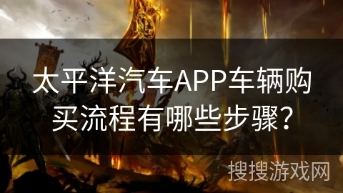 太平洋汽车APP车辆购买流程有哪些步骤？