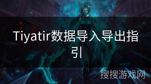 Tiyatir数据导入导出指引